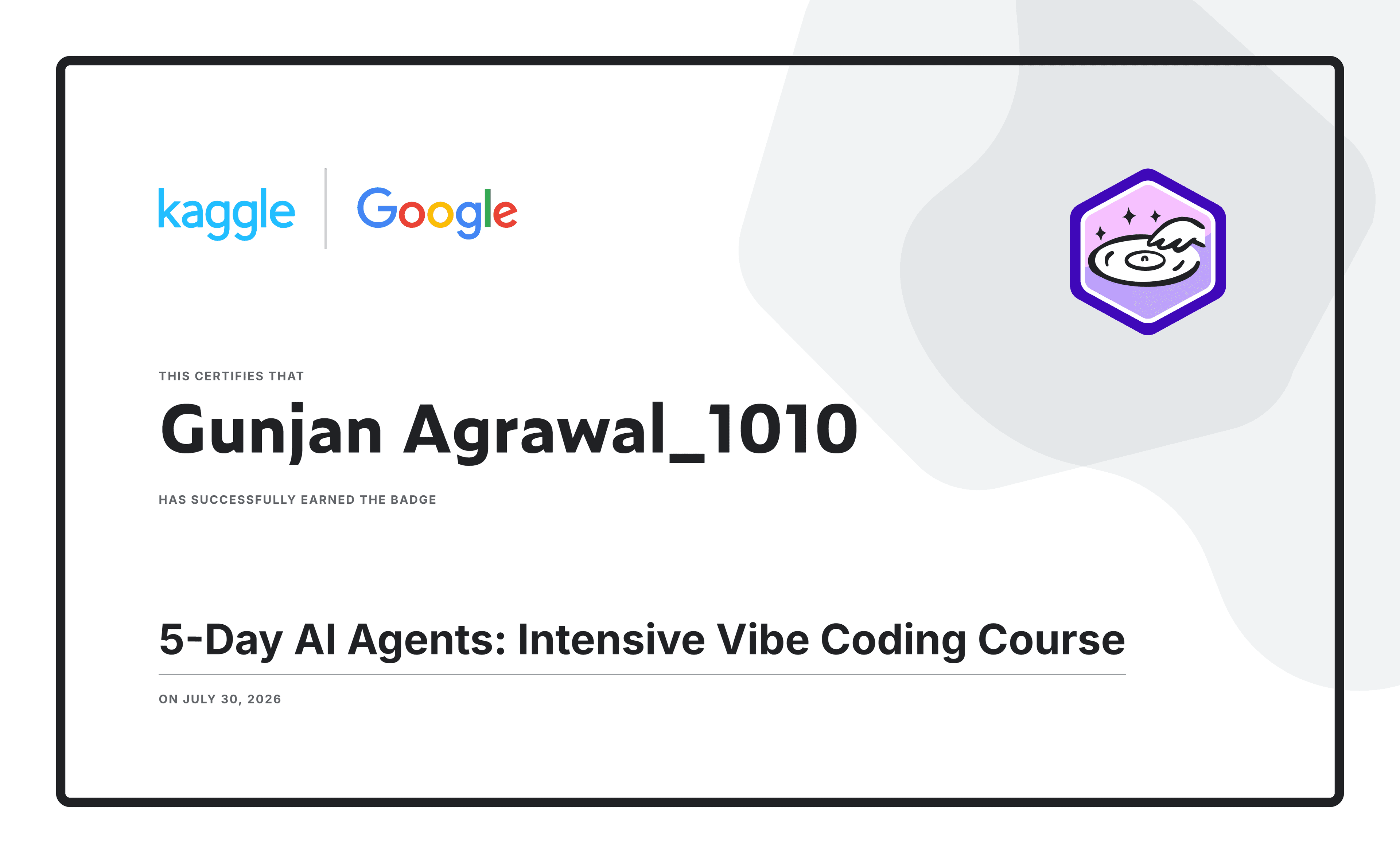 5-Day AI Agents: Intensive Vibe Coding Course